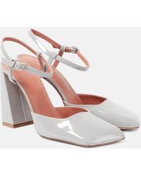 AMINA MUADDI - Charlotte Patent Leather Slingback Pumps - Lyst
