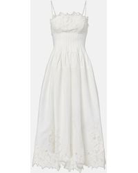 Jonathan Simkhai - Robe Midi Lilianna En Coton Melange - Lyst