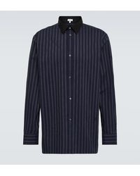 Loewe - Camisa De Popelin De Algodon A Rayas - Lyst