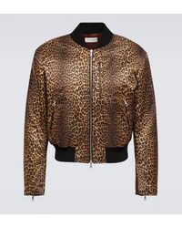 Dries Van Noten - Leopard-print Satin Varsity Jacket - Lyst