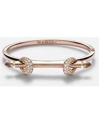 ANANYA - Chakra Icon 18Kt Rose Bangle With Diamonds And Quartz - Lyst