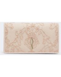 Christian Louboutin - Bettina Small Lace Crepe Satin Clutch - Lyst