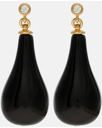 TOTEME - Onyx-Plated Drop Earrings - Lyst