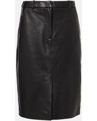 Veronica Beard - Maxine High-Rise Leather Pencil Skirt - Lyst