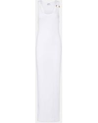 Jean Paul Gaultier - Maxikleid Piercing Aus Baumwoll-Jersey - Lyst