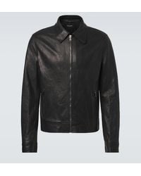 Dolce & Gabbana - Leather Blouson Jacket - Lyst