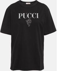 Emilio Pucci - Logo Cotton Jersey T-shirt - Lyst
