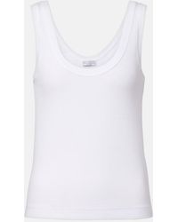 Brunello Cucinelli - Monili Cotton-Blend Tank Top - Lyst