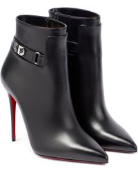Christian Louboutin So Kate 100 Leather Ankle Boots - Black