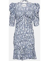 Isabel Marant - Floral-Print Ruched Mini Dress - Lyst