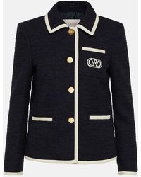 Valentino - Vlogo Signature Tweed Jacket - Lyst