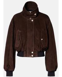 Nour Hammour - Bomberjacke Briar Aus Veloursleder - Lyst