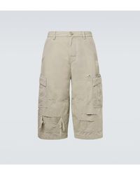 Balenciaga - Cropped Cotton Cargo Pants - Lyst