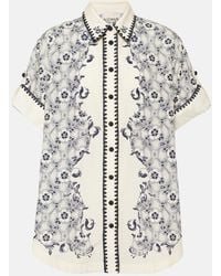 ALÉMAIS - Airlie Printed Cotton And Silk Shirt - Lyst