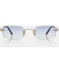 Miu Miu - Logo Rectangular Sunglasses - Lyst