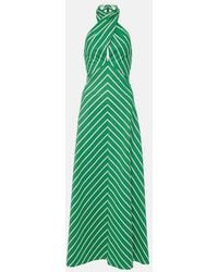 STAUD - Dawn Striped Cotton Poplin Maxi Dress - Lyst