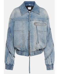 Blumarine - Chaqueta Bomber De Denim - Lyst