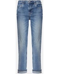 AG Jeans - Girlfriend Mid-Rise Straight Jeans - Lyst