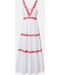Heidi Klein - Petalia Embroidered Cotton Midi Dress - Lyst