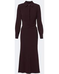 Roland Mouret - Draped Crepe Midi Dress - Lyst