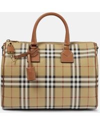 Burberry - Bolso bowler Check mediano - Lyst