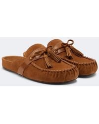 Isabel Marant - Malvin Leather-Trimmed Suede Mules - Lyst