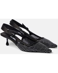 Jimmy Choo - Amel 50 Embellished Mesh And Satin Pumps - Lyst