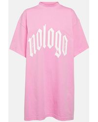 Balenciaga - Camiseta En Jersey De Algodon Estampada - Lyst