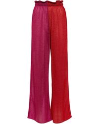 Oséree Exclusive To Mytheresa – Lace High-rise Wide-leg Pants Womens Trousers Slacks and Chinos Oséree Trousers Slacks and Chinos 