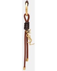 Saint Laurent - Cassandre Leather Keyring - Lyst