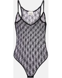 Isabel Marant - Mildy Sheer Lace Bodysuit - Lyst