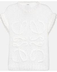 Loewe - Anagram Mohair-blend Sweater Vest - Lyst