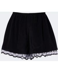 Simone Rocha - Lace-Trimmed Crepe De Chine Shorts - Lyst