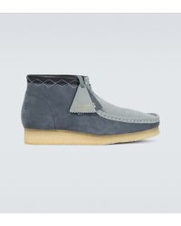 Clarks Ankle Boots Wallabee aus Veloursleder - Blau