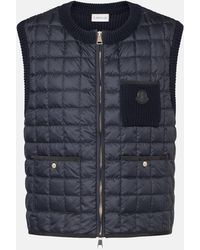 Moncler - Cotton-Blend Down Sweater Vest - Lyst