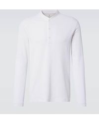 Brunello Cucinelli - Camiseta De Algodon Y Seda Con Botones - Lyst