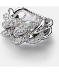 Pomellato - Ring Catene Aus 18Kt Weissgold Mit Diamanten - Lyst