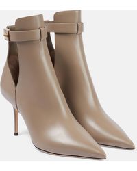 Jimmy Choo - Nell 85 Leather Ankle Boots - Lyst
