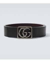 Gucci - Wendbarer Guertel Double G Aus Leder - Lyst
