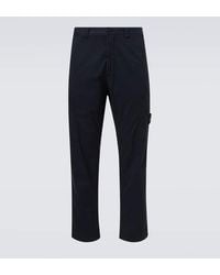 Stone Island - Pantalones Cargo De Sarga En Mezcla De Algodon - Lyst