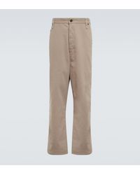 Ami Paris - Alex Fit Straight Cotton Gabardine Pants - Lyst