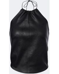 Stouls - Rosie Halterneck Leather Top - Lyst