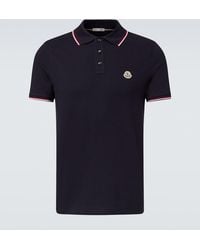 Moncler - Polohemd Permanent Aus Baumwoll-Jersey - Lyst