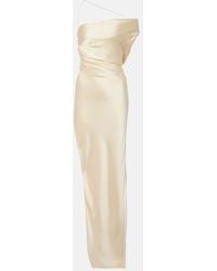 The Sei - Asymmetric Silk Satin Gown - Lyst