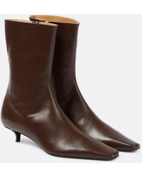 The Row - Shrimpton Leather Ankle Boots - Lyst