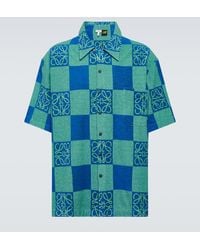 Loewe - Paula's Ibiza Anagram Cotton-blend Bowling Shirt - Lyst
