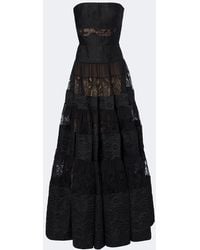 Elie Saab - Lace-Trimmed Floral Jacquard Gown - Lyst