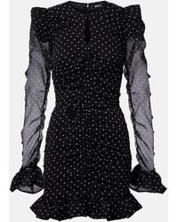 ROTATE BIRGER CHRISTENSEN - Vestido Corto Torana Fruncido Con Lunares - Lyst