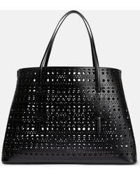 Alaïa - Mina 50 Large Leather Tote Bag - Lyst