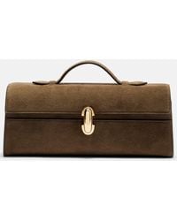 SAVETTE - Slim Symmetry Suede Tote Bag - Lyst
